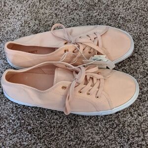 Canvas Sneakers W 11 Peach Cushion Tie Low Spring Dress Jeans Versatile Casual